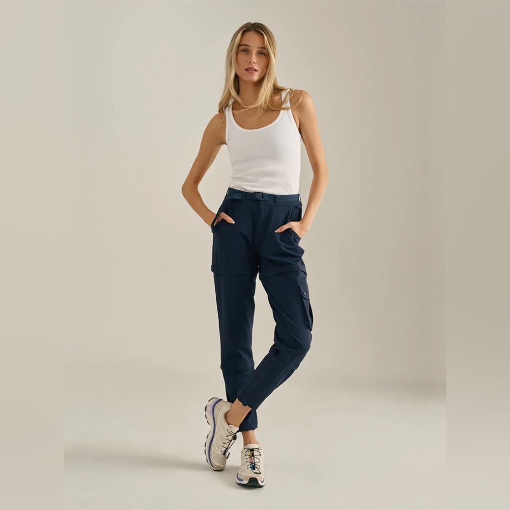 NWT outdoor voices navy rectrek zip off pants
